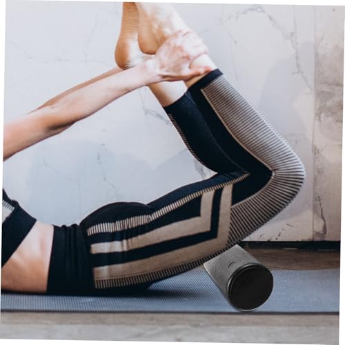 High Density Solid Yoga Massage Roller for Muscle Fitness Foam Roller for Back Neck Shoulder Leg Massage Smooth Surface for Tissue Relief (15x45cm)