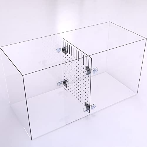 Fish Tank Divider Aquarium Acrylic Isolation Grid Board Divider with Suction Cups Accessories Transparent Plate Baffle Blocking Fish Partition Net Freshwater Ornament 25x30cm/9.84x11.81in - size: 25x30cm