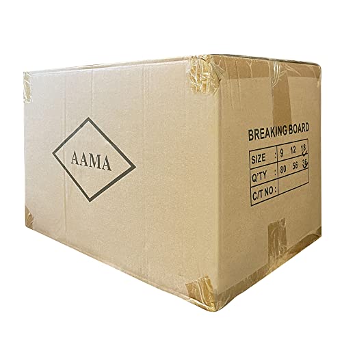 AAMA Martial Arts Taekwondo Karate Demonstration Breaking Board Bundle 9" (W) X 11-3/4 (L) - style: 3/4" (18mm) - CASE (40PCS)
