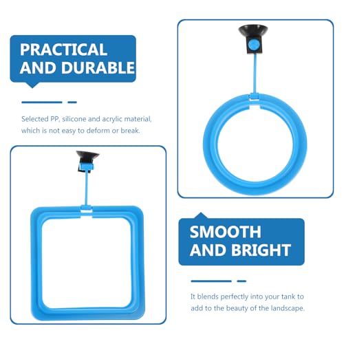 DOITOOL 3pcs Fish Feeder Rings Suction Cup Aquarium Feeding Circles for Tropical Fish Tank Aquarium Feeding Tool