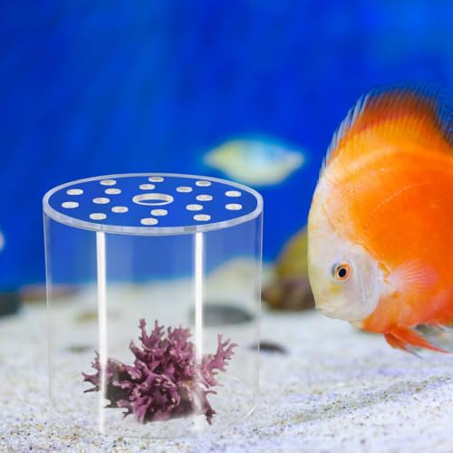 DONGKER Coral Feeder Cover, Transparent Acrylic Coral Breeding Protection Cover Avoid Food Floating Around for Aquarium Fish Tank(80mm,100mm,120mm) - size: CFC-100