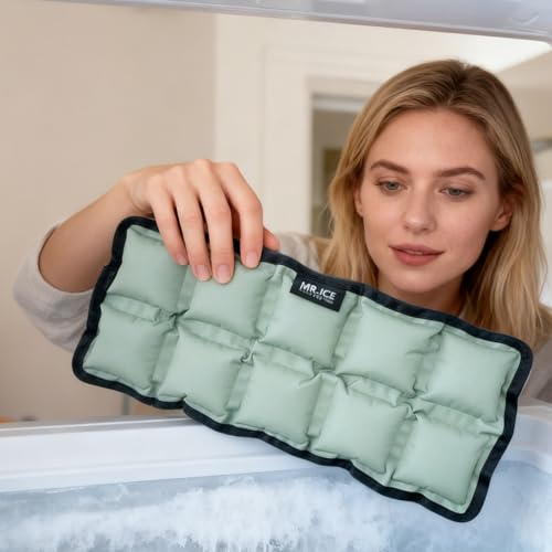 Reusable Flexible Ice Pack 10"x4"x0.7" for Pain Relief – Cold & Hot Compress for Injuries, Swelling, Muscle Soreness, Surgery – Microwave & Freezer Safe for Back, Shoulder, Knee, Neck