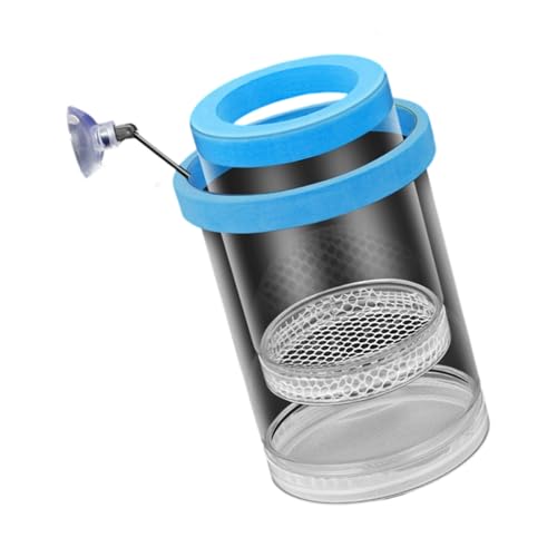 Floating Fish Breeding Box Net Design Safe Fish Habitat Isolation Tanks for Fry Shrimp Easy Setups Compacts - color: Blue, size: L