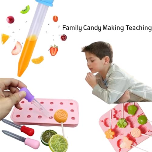 11 Colors Liquid Droppers, 5ml Clear Plastic & Silicone Pipettes | with Bulb Tip, Eye Droppers for Candy Molds, Feeding, DIY Crafts, Comes with Cleaning Brush