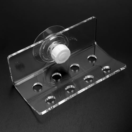 Transparent Acrylic Corals Frag Rack 8 Holes with Suction Cup Fish Container Corals Support Bracket Aquarium Corals Holder for Saltwater Tank