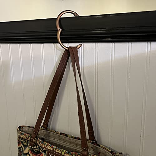 Clipa Bag Hangers The Ring that Opens into a Hook, Closes Automatically | Holds 33 lbs, Needs only 1/2" to Hang a Bag, Easy to Use with One Hand, in 9 available styles, 3 yr Warranty - color: Polished Copper