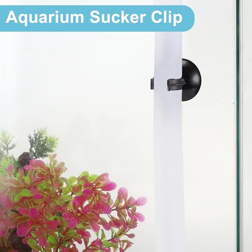 Aquarium Suction Cup, Aquarium Sucker Clip, Suction Cups Airline Tubing Holder, Fish Tank Accessories for Aquarium Fish Tank, Black, 0.79"