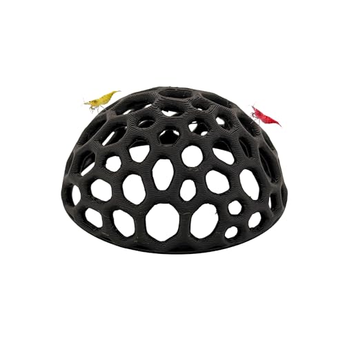 Large Shrimp Dome Hide – Aquarium Cherry Shrimp Hideout Large Cherry Shrimp Cave Shelter (Black) - color: Black