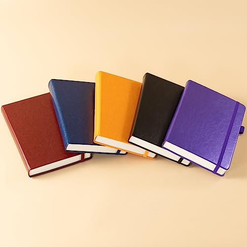 FOCUS DAY Thick Notebook Journal, Leather A5 Notebooks College Ruled 320 Pages Lined Paper Notebooks, Hardcover Journal Notebook for Writing Women and Men, 5.7'' X 8.4'', Dark Blue - color: 1.Blue, size: A5