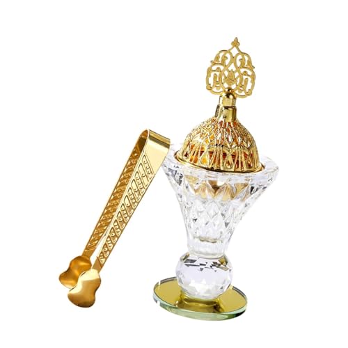 Glass Incense Burner Set Arabian Incense Holder Ornament Wedding Gift Creative Home Decor Home Fragrance for Party Study Room - style: Style B