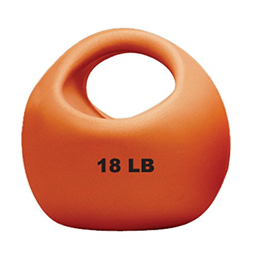 CanDo 10-3298 원 핸들 메디신 볼, 8.2kg(18파운드), 골드 - size: 18 lbs