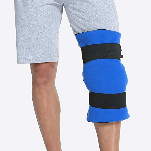 WORLD-BIO Large Gel Ice Pack Wrap for Injuries, Reusable Cold Compress Therapy Ice Pack with Straps for Swelling, Bruises, Hip, Knee Replacement Surgery, Back, Shoulder,11" x 14" Blue - size: 11x14 Inch (Pack of 1)