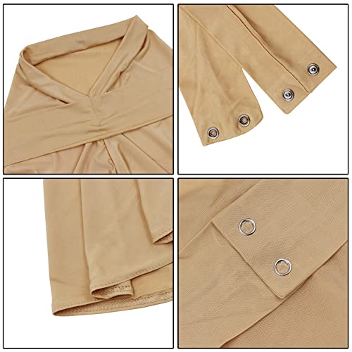 Suillty Fashion Muslim Hijab for Women Instant Snap Fastener Hijab Inner Cap Full Cover Head Wraps Scarf Islam Turban Caps - color: Beige