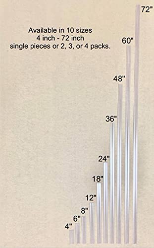 DistinctAndUnique Clear PVC Hinge Piano Style for 1/4" (6mm) Material, 60 Inch, 1 Piece No Screw or Glue Plastic Aquarium Lid Hinges for Plexiglass Panels, Golf Cart Windshield Hinge, Acrylic Panels