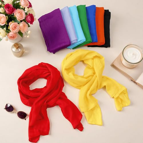 Patelai Women Summer Cotton Scarves Lady Light Soft Long Scarf Linen Beach Shawl Wrap, Candy Color - color: Vivid