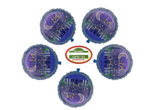100 Pack Eid Balloons Set – Moon & Star Mylar Foil Balloons, Helium-Ready, Islamic Wall Decoration, Ramadan Gift, Eid Mubarak Party Decor - style: 100 Balloons
