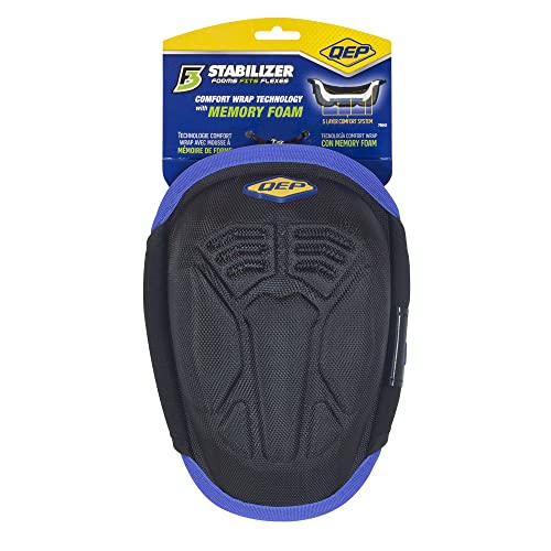 QEP F3 Stabilizer Knee Pads with Memory Foam, Gel Cushion, Neoprene Fabric Liner and Pen Storage, Black (79642)