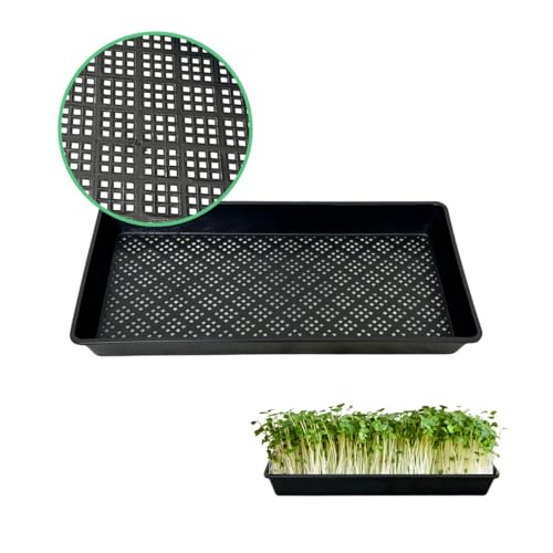 1020 Mesh Tray Soil Blocking Tray 1020 Trays Seedling Starter Trays 5 Pack Black 10x21 Inches for Microgreens Hydroponic - size: mesh tray 5 pack