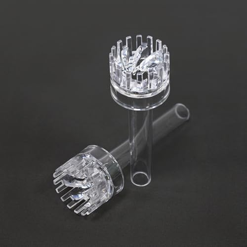 2 Pack Aquarium Surface Skimmer Protein Oil Filter Waste Removal Tool Rotating Parts for Aquatic Glass Lily Pipe Set with Skimmer Inflow and Outflow Small Nano Fish Tank Filter Pipes