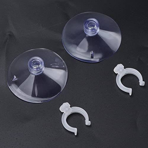 SUNGOOYUE Aquarium Hose Clamp Plastic Suction Cup Air Line Tube Holder for 12 to 16mm Transparent Pipe, 2 Cups 2 Clips, High Temperature Fixture for Fish Tank Tube Routing (Can clamp 16-22mm) - size: Can clamp 16-22mm