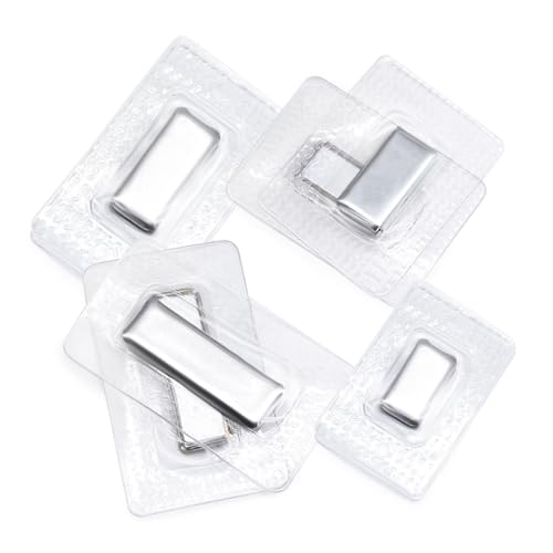 SEMINI Hidden Sew Magnetic Snap Invisible Hidden Sew in PVC Hidden Purse Closure for Fastener Handbag Cloth Clasp DIY Craft Sewing Tools (Mixed Size) - size: Mixed Size,Rectangular