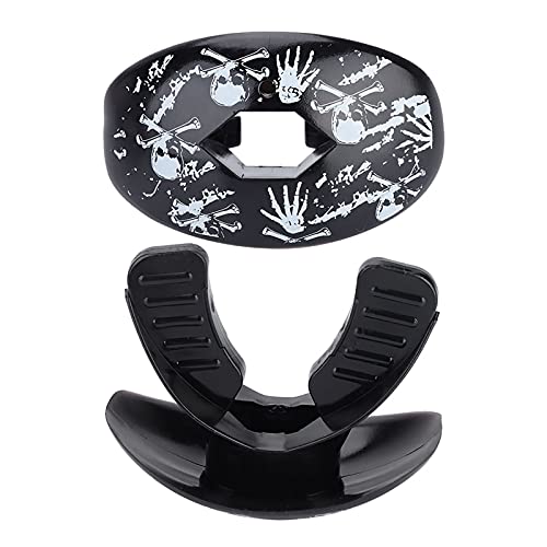 Mouthguard, Sports Teeth Protector for Boxing and Football ¨C 4 Colors Food Grade Silicone (Skeleton Pattern)