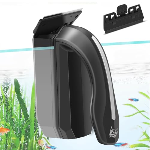 AQQA Aquarium Magnet Glass/Acrylic Cleaner,Fish Tank Cleaner Brush,Magnetic Algae Scrapers Cleaning Tools with 2 Detachable Scrapers,Floating Freshwater Saltwater (L) - size: Large