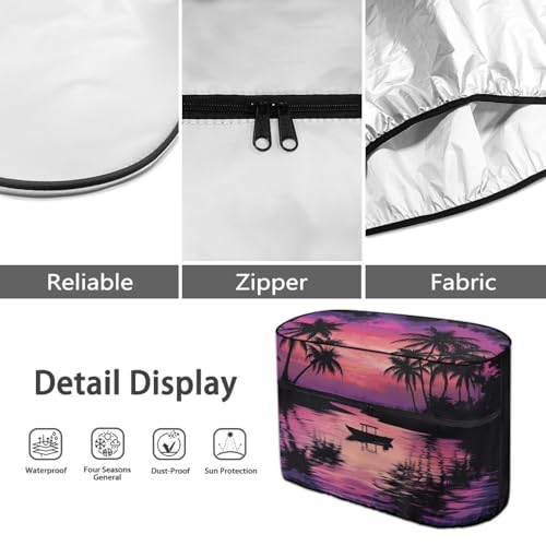 Boat Palm RV/Trailer/Camper Waterproof Cover Travel Trailer Propane Tank Cover Replacement Covers Fit for Dual 20lb Tanks Easy to Stall - color: Boat Palm Pattern, size: S(20LB)
