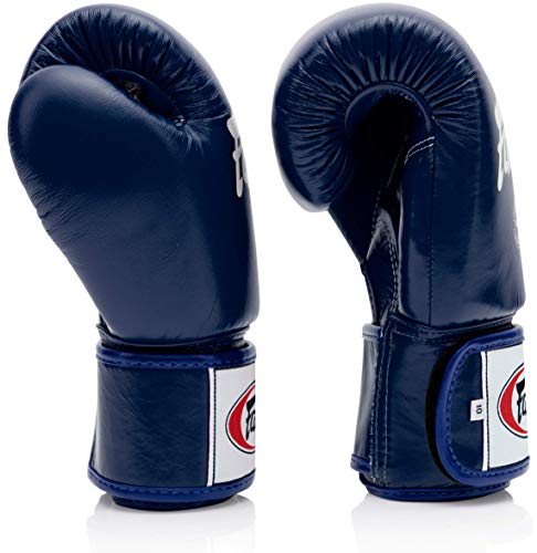 Fairtex BGV1 무에타이 복싱 트레이닝 스파링 장갑 남성, 여성, 아동용 | 프리미엄 품질, 경량 및 충격 흡수 복싱 장갑 - color: 블루., size: 12온스