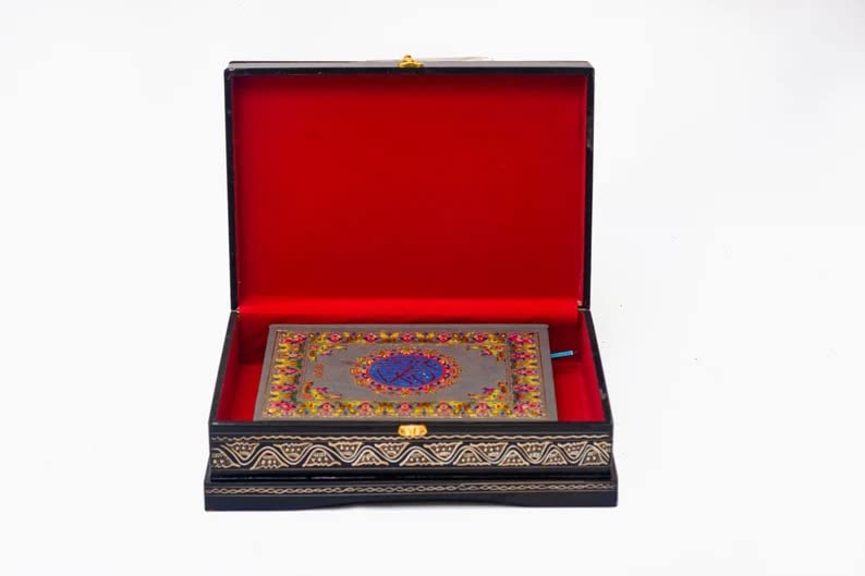 Handmade Antique wooden Quranbox with 99Names of God written bare hands, Engraved Names of Allah with Modern style Gift for him/her,