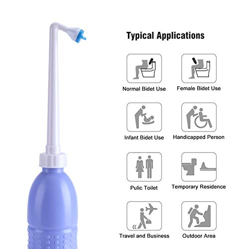 Portable Bidet 600ml Travel Bidet Plastic EVA Bottle Personal Hygiene Bidets Cleaning Device