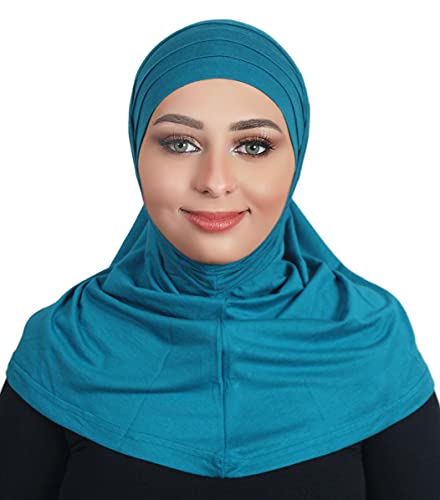 AL AMIRA Beautiful cotton hijab scarf Islamic women fancy hijab K101 - color: Powder Blue