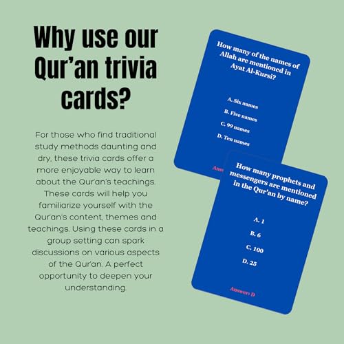 Al-Qu'ran Trivia Cards | Islamic Trivia Card Games | Premium Quality | Magnetic Box | Islamic Gifts for Muslims - style: Al-Quran Trivia