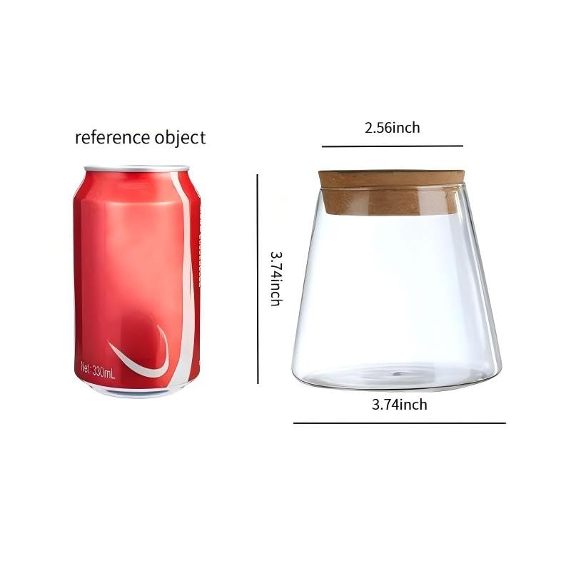 Glass Hydroponic Planter, Water Culture Vase with Wood Plant Support Lid, Clear Visual Design, Suitable for Desk Decor Water Plant Display Small Fish Tank or Low-Maintenance Greenery Accents