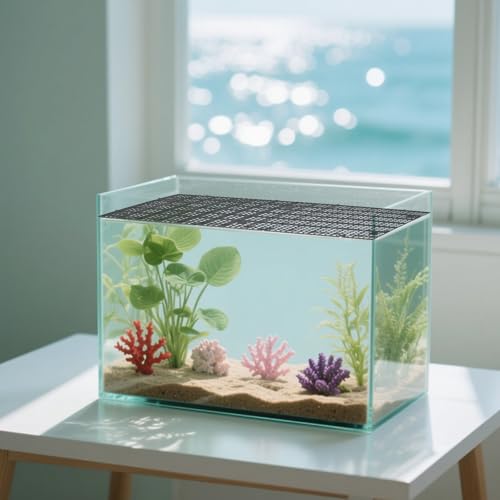 4PCS Fish Tank Divider Screen - Grid Isolation Board Partition Net - Betta Fish Separator Plastic Grid Panel for Aquarium Partition - Divider Tray 11.5 X 5.9 Inch