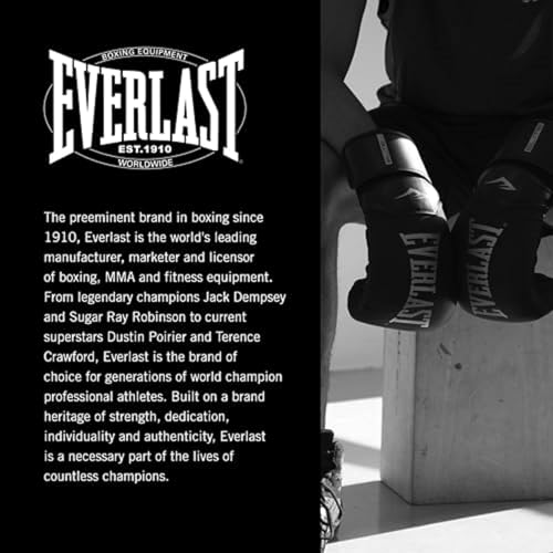Everlast Elite 2 Boxing Gloves | Pro Training & Heavy Bag Gloves | Men & Women | Ventilated Palm | Multi-Layer Protection | Black/Gold, 16 oz