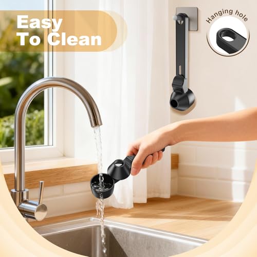 Coffee Scoop & Funnel for Reusable K Cup Refillable Coffee Pods,Mess-Free Measuring Spoon 2 TBSP Capacity for Ground Coffee, Protein Powder & Tea, Funnel Design without Spilling(1, Black) - color: Black