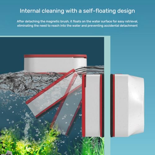 Magnetic Fish Tank 2-in-1 Clean Brush & Feeding Ring Eco Care Kit Aquarium Dirt Remover for Small Glass