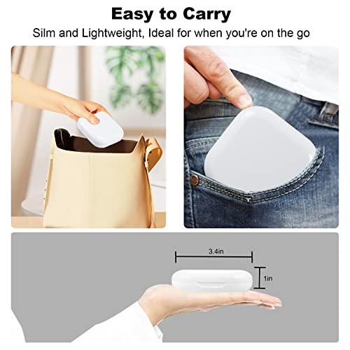Retainer Case, Slim Aligner Case with Mirror, Compatible with Invisalign, Night Guard and Mouth Guard, Premium Retainer Case, With Aligner Remover Tool, Chew & Brush, White - color: Square: White