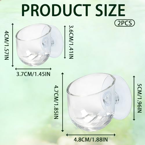 2-Pack Aquarium Plant Holder w/Suction Cup - Acrylic Top Hanging Fish Tank Plant Holder for Aquascape Decoration - Planter Pot for Water Feature Decoration,Betta Tank Accessories