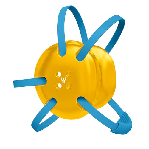 Great Call Athletics Wrestling Classic Headgear Earguard Adult Grappling Head Gear | Adjustable Ear Guards Powder Blue Straps - style: Athletic Gold w/ Powder Blue Straps