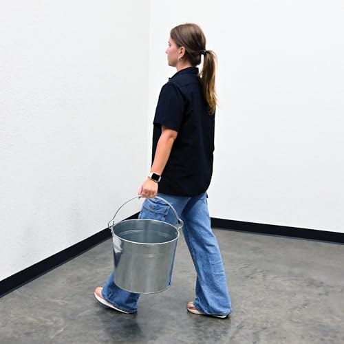 Vestil BKT-GAL-500 Galvanized Steel Bucket, 5 Gallon Capacity