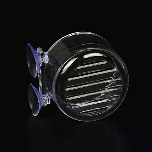 2 Packs Aquarium Live Feeder Shrimp Fish Food Feeding Cups Small Clear Acrylic Cup with Suction Cup