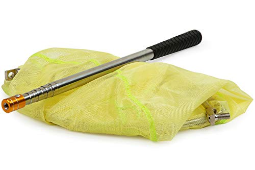 RESTCLOUD Bait Net and Fishing Landing Net with Telescoping Pole Handle Extends to 59 inches - color: Yellow