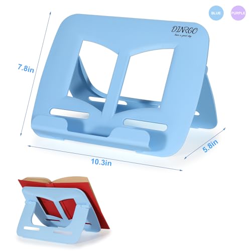 2Pack Book Stand - Waterproof Book Holder, Lightweight, Hands Free (Blue+Purple, 11.82" * 8.26") - color: A2(blue+purple)