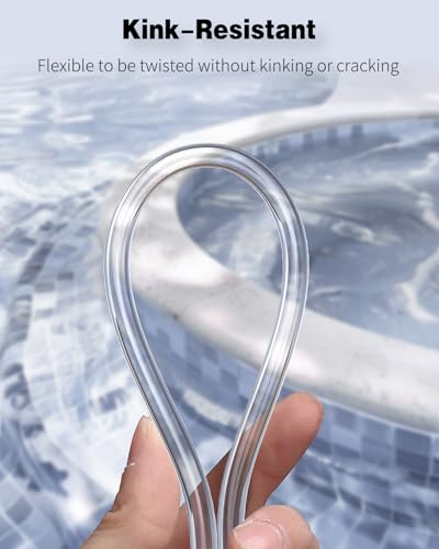 Pawfly 9.8 Feet Aquarium Airline Tubing, ID 3/8" Clear PVC Flexible Plastic Tube for Aquarium Garden Pond Fountain - size: 3/8" ID, style: 9.8 Feet