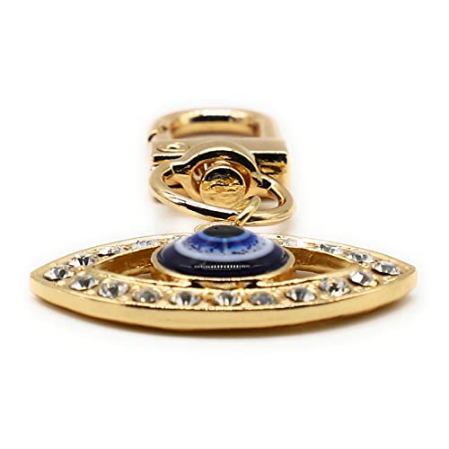 Evil Eye Keychains Car Key Ring Bag Purse Charm for Women Men - Good Luck Amulet Protection - color: C