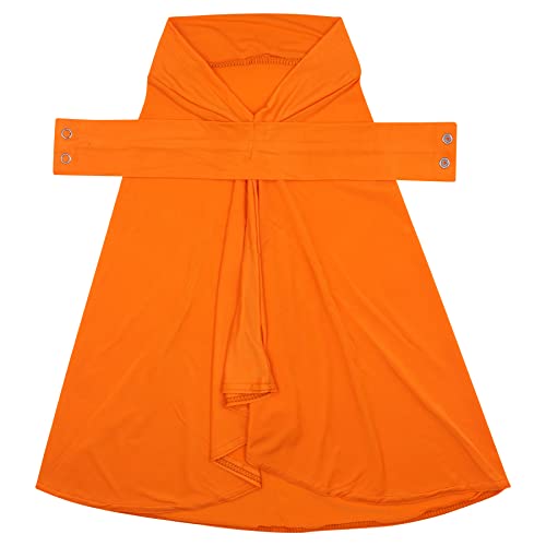 AIBEARTY Women Fashion Instant Muslim Turban Hijab with Snap Fastener Breathable Headscarf Bonnet Cap Turban Hat Shawl - color: Orange