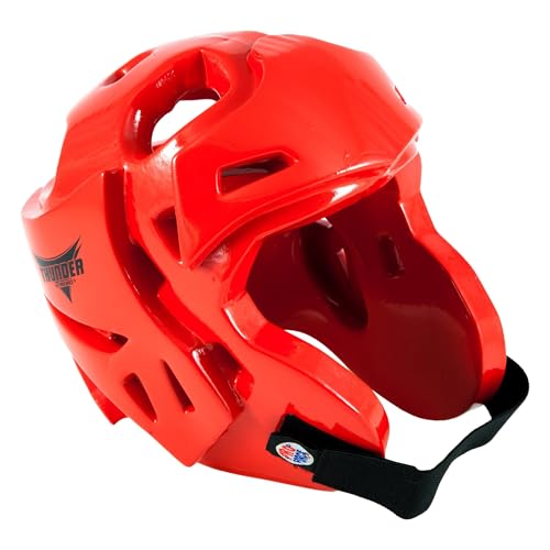 ProForce Thunder Double Layered Boxing/Martial Arts Sparring Headgear - color: Red, size: Large