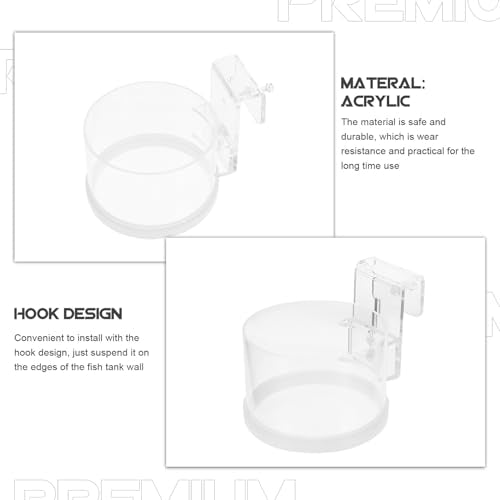 ULTECHNOVO Fish Feeding Ring Aquarium Feeder Circle Reusable Acrylic Floating Fish Food Feeder and Aquariums with Suction Cup Small Size for Tropical and Freshwater